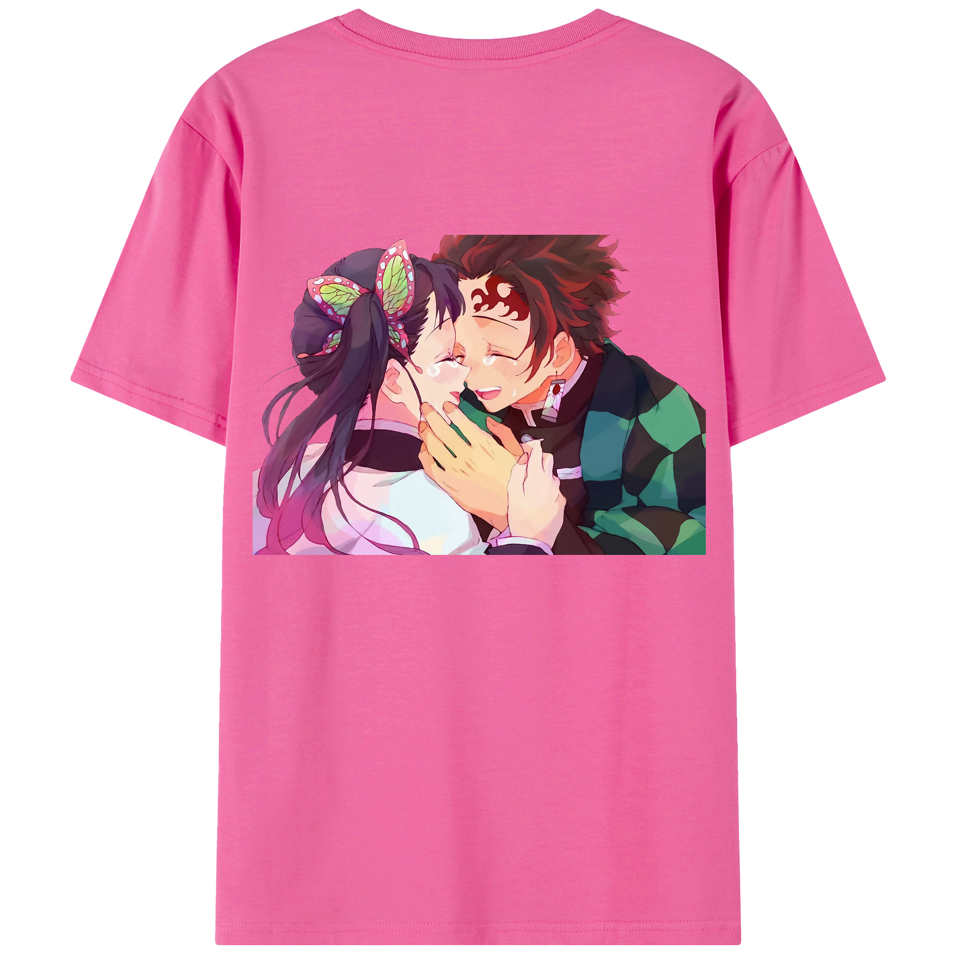 （画像用） 鬼滅の刃 竈門 炭治郎／かまど たんじろう Kamado Tanjirou レディース半袖Tシャツ(バックプリント)